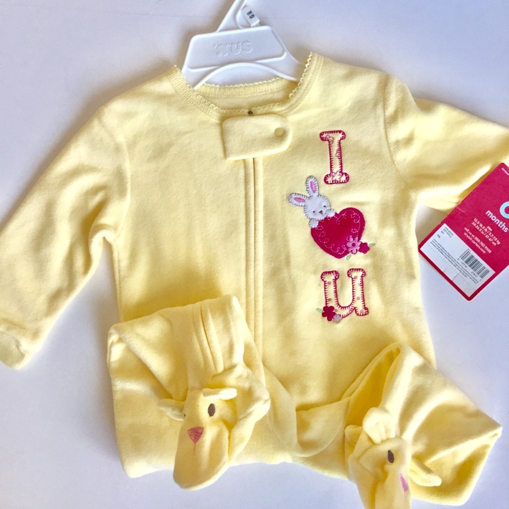 NWT Carters Fleece Footed PJs